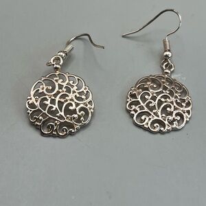 Elegant Rose Gold Filigree Earrings